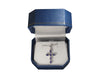 Tanzanite Cross with 6 Oval Stones in White Gold Setting