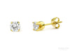 Diamond Earring Studs in Yellow Gold Setting