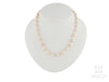 Pearl Necklace 9.5mm Oval Rose and 6mm Round White Beads