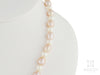 Pearl Necklace 9.5mm Oval Rose and 6mm Round White Beads