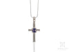 Tanzanite Cross with Centre Stone in White Gold