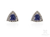 Trillion Tanzanite Earring and Pendant Fancy Frame Set