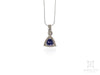 Trillion Tanzanite Earring and Pendant Fancy Frame Set