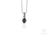 Oval Tanzanite White Gold Pendant in Solid Frame